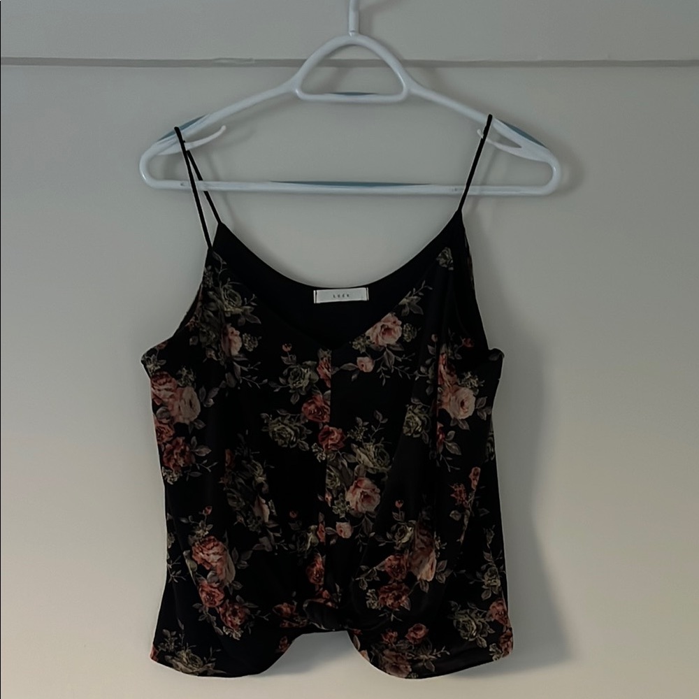 Zara Black and Gold Fitted Camisole Top
